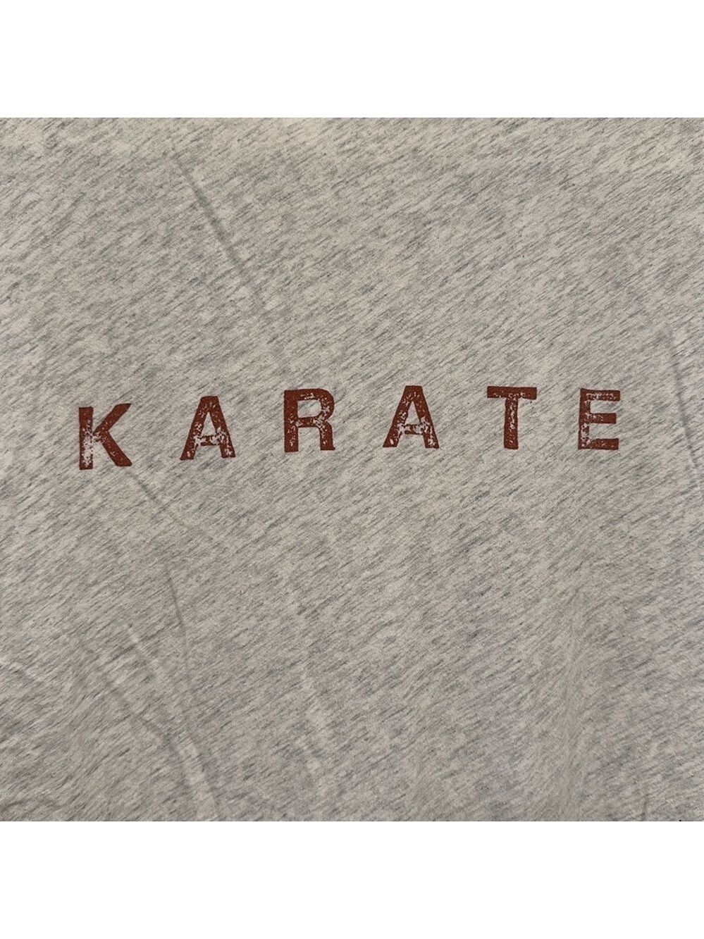 Boys + Arrows Gray Tank Top with Rust 'KARATE' Print